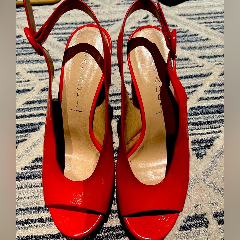 Casadei Orange platform Sandals